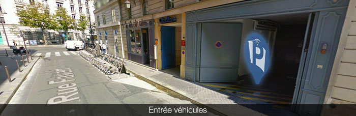 Entrée véhicules rue Favart